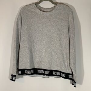 Victoria Sport Grey Bottom Elastic Sweater Top